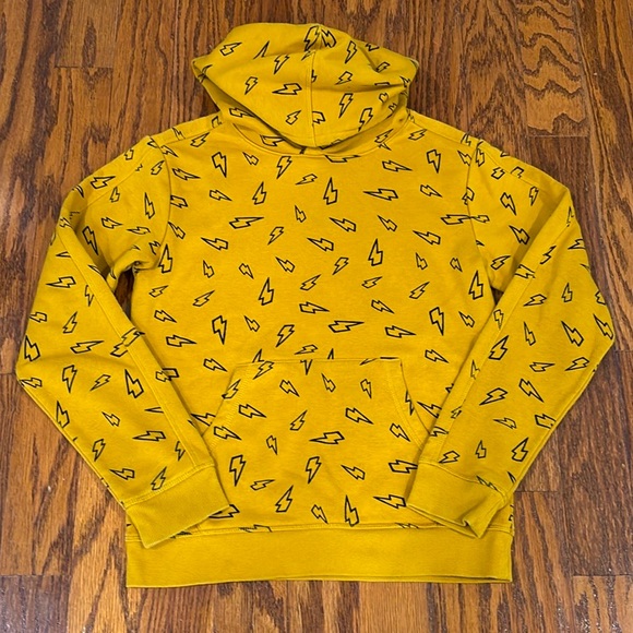 DSG, Boys, Hooded Lightning Bolt Sweatshirt, Size L, Mustard Yellow - Picture 1 of 3